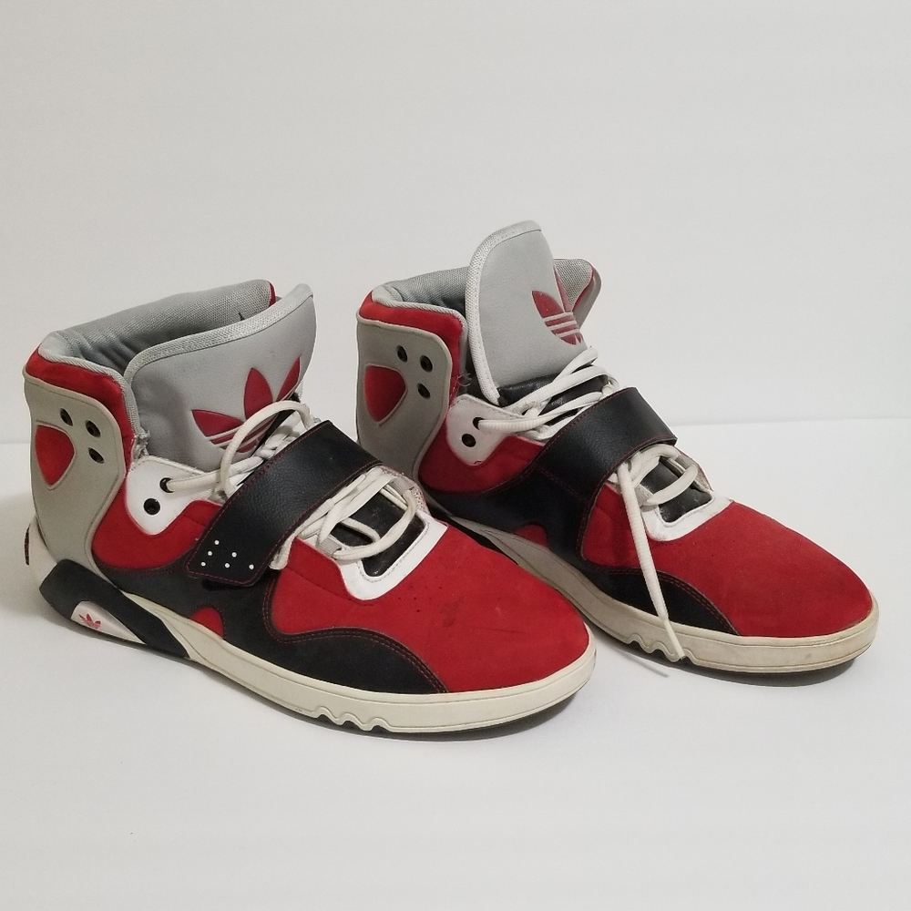 Adidas Roundhouse Sneakers Red Gray and Black Mens size 13
